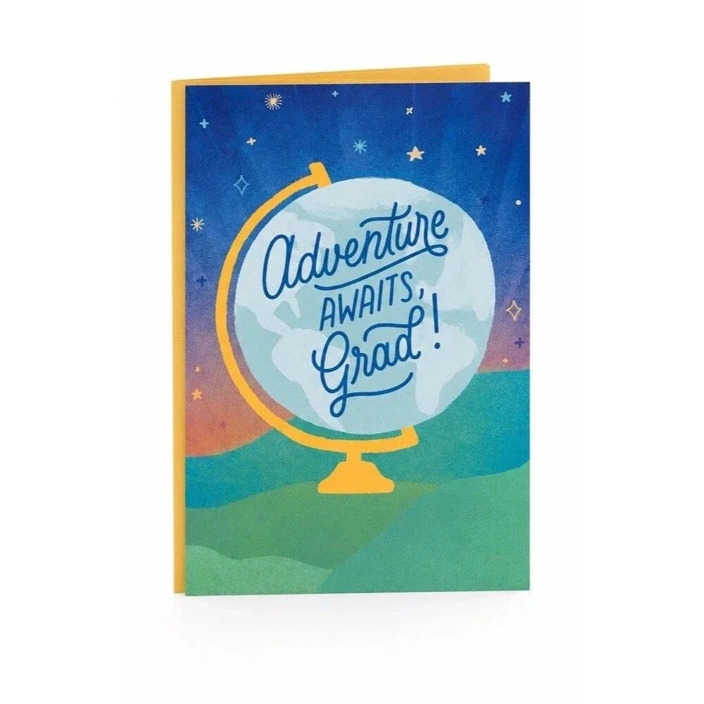 Hallmark Graduation Card: Globe Adventure Awaits No Limits to How Far You’ll Go
